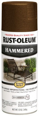 RUST-OLEUM Rust-oleum 210880 Hammered Spray Paint Brown 12 Oz