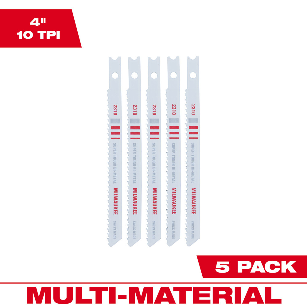 MILWAUKEE Milwaukee 48-42-2310 General Purpose Jig Saw Blade 10 TPI Pack of 5