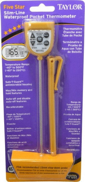 TAYLOR TECHNOLOGIES Taylor 9878E Dual Input Digital Thermometer 500F