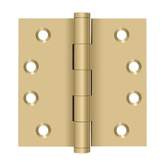DELTANA Deltana DSB44 Square Door Hinge 4x4 Inches Satin Brass