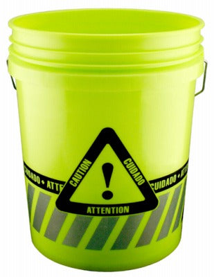 LEAKTITE Leaktite 05GXCA01020 5 Gallon Reflective Caution Bucket