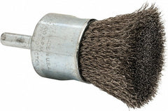 WEILER Weiler 98540 End Brush 1 in Stainless Steel Crimped Wire