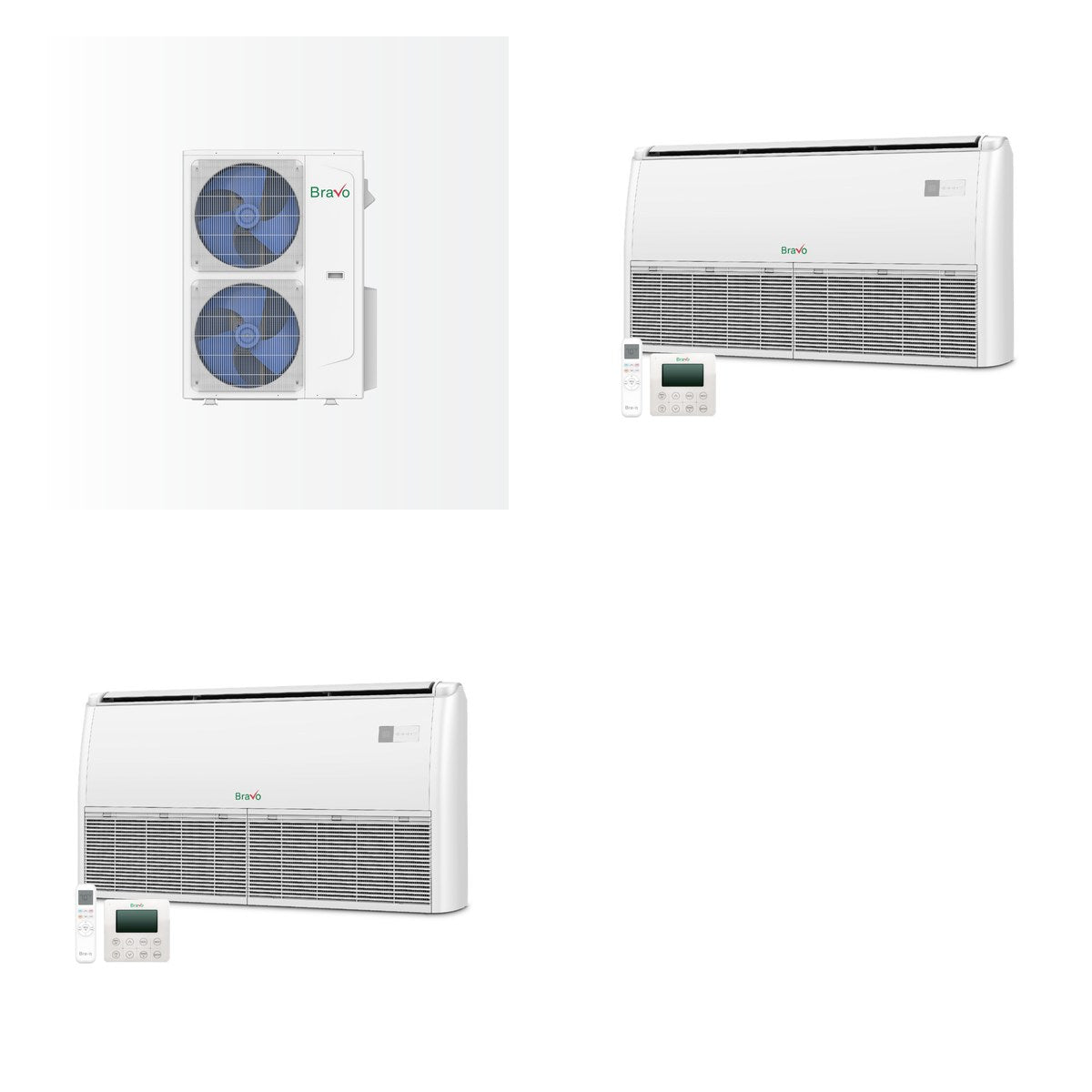 BRAVO ROMA BRAVO ROMA 24000 BTU R-32 23 SEER2 2-Zone Floor/Ceiling Mini Split System