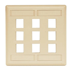HUBBELL Hubbell Premise Wiring IFP29EI Flush Wall Plate 2-gang 9-port