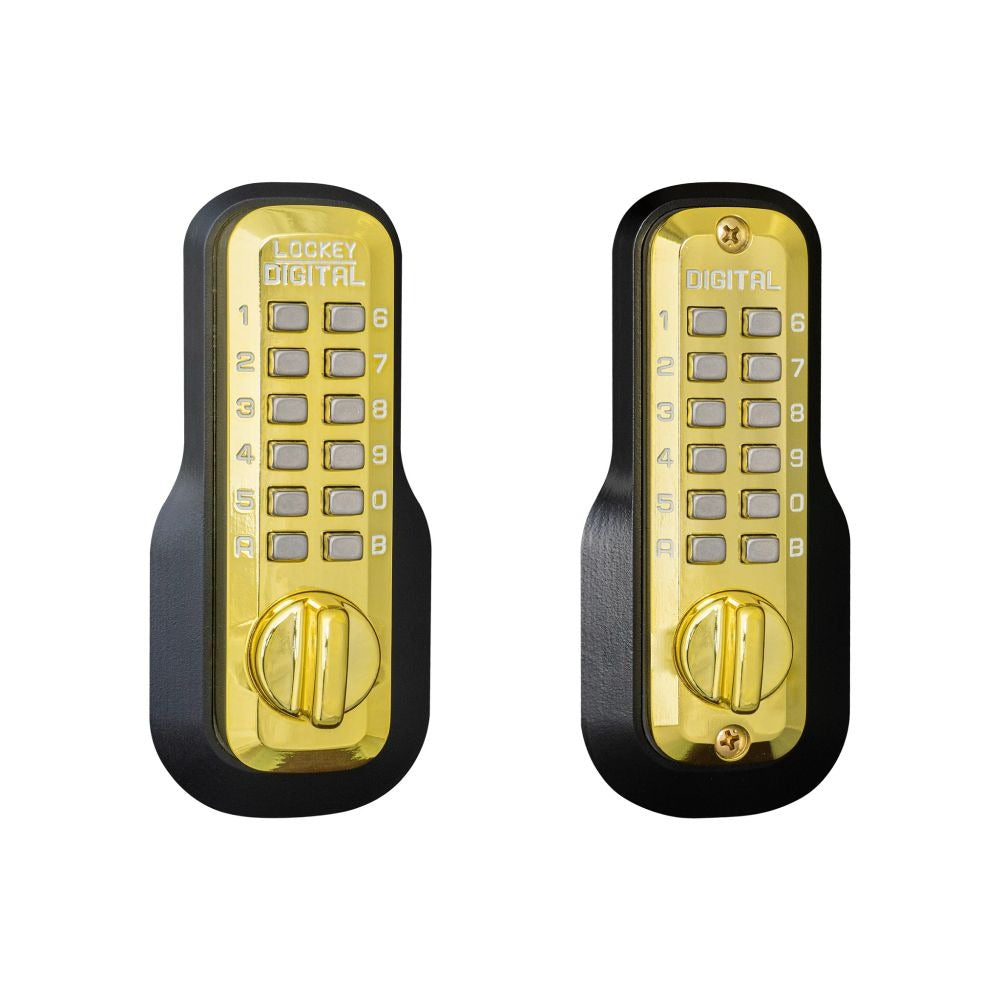 LOCKEY Lockey M210BBDC Mechanical Keyless Deadbolt Bright Brass
