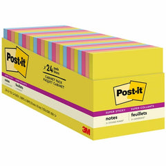 3M 3M MMM65424SSJOYCP Post-it Super Sticky Notes 3 inches x 3 inches 70 Sheets per Pad 24 Pack