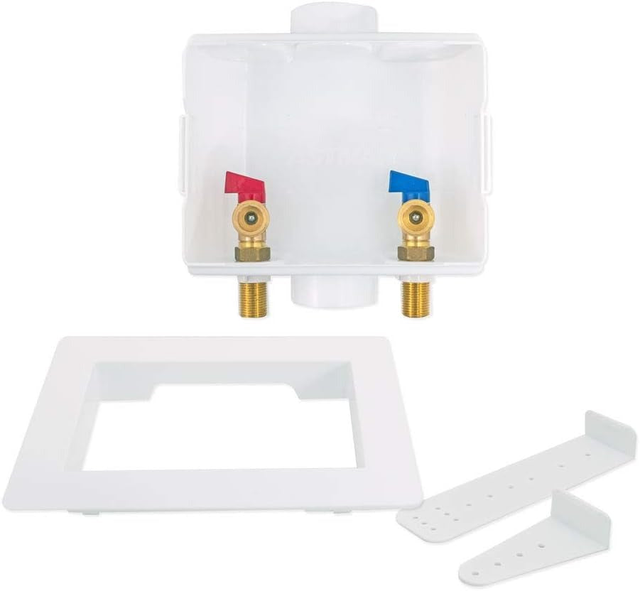 EASTMAN Eastman 60248 Center drain washing machine outlet box 1/2 in sweat x 3/4 in MHT (recessed)