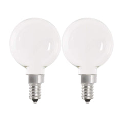 FEIT ELECTRIC Feit Electric BPG1640W927CAFIL2 G16.5 Globe Dimmable Filament LED Bulb 40-Watt Equivalent (2-Pack) BPG1640W927CAFIL2
