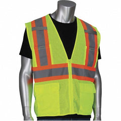 PROTECTIVE INDUSTRIAL PRODUCTS Pip 302-MVZT-LY/S Hi-vis Safety Vest Ansi Class 2 Small