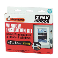 FROST KING Frost King V73/3QPD2 Indoor Shrink Film Window Kit 42 In. x 62 In. (3-Pack) V73/3QPD2