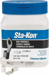 THOMAS & BETTS Thomas Betts C10-6-SK Ring Terminal 12-10 Awg Crimp 6 Stud