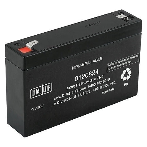 DUAL-LITE Dual-lite 120824 Sla Battery 6V 7.2ah Emergency Lighting