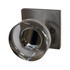 EMTEK Emtek 5110MDCUS15 Modern Disc Glass Passage Knob Satin Nickel