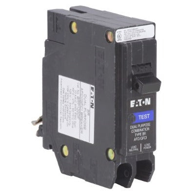 EATON Eaton Corporation BRP115DF 15A 1-pole Afci Gfci Circuit Breaker