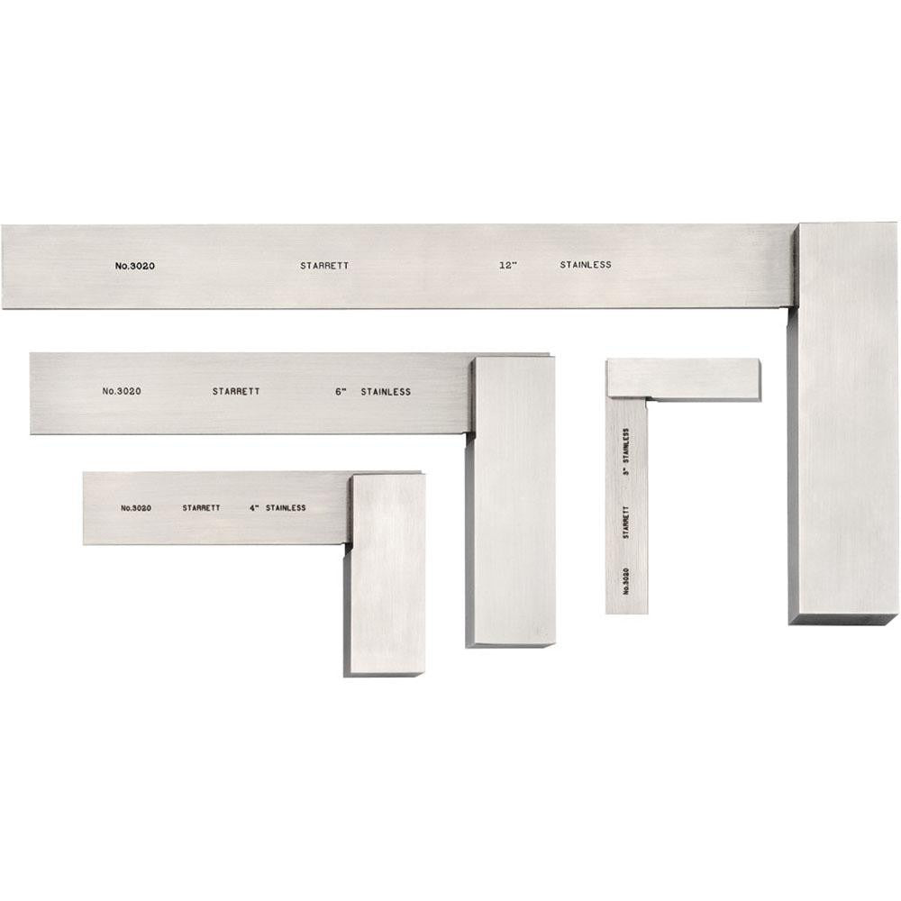 STARRETT Starrett 12229 Square Set 4 Piece Stainless Steel