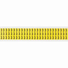 BRADY Brady 3410-3 Vinyl Number Label 0.375in Character (78/Pack)