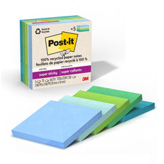 3M 3M MMM654R5SST Post-it Super Sticky Adhesive Note 3 x 3 in. (5 Pack) 654R-5SST