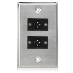 ATLASIED Atlasied SG-XLR-M2 Dual Xlr Male Connector Ss Plate