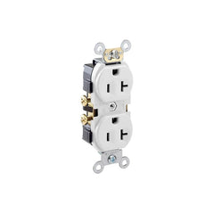 LEVITON Leviton CR20-WS Heavy Duty Narrow Body Straight Blade Duplex Receptacle 20 A 125 V (Window Pack) S02-0CR20-0WS