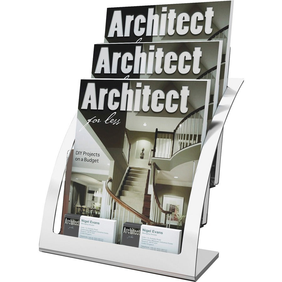 DEFLECTO Deflecto DEF693745 Contemporary Literature Holder 11.25 in x 6.94 in x 13.31 in 1 Pack