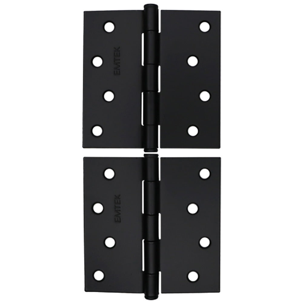 EMTEK Emtek 91014US19 Square Steel Hinge Pair 4x4 Flat Black