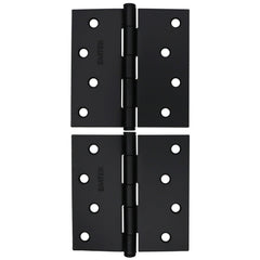 EMTEK Emtek 91014US19 Square Steel Hinge Pair 4x4 Flat Black