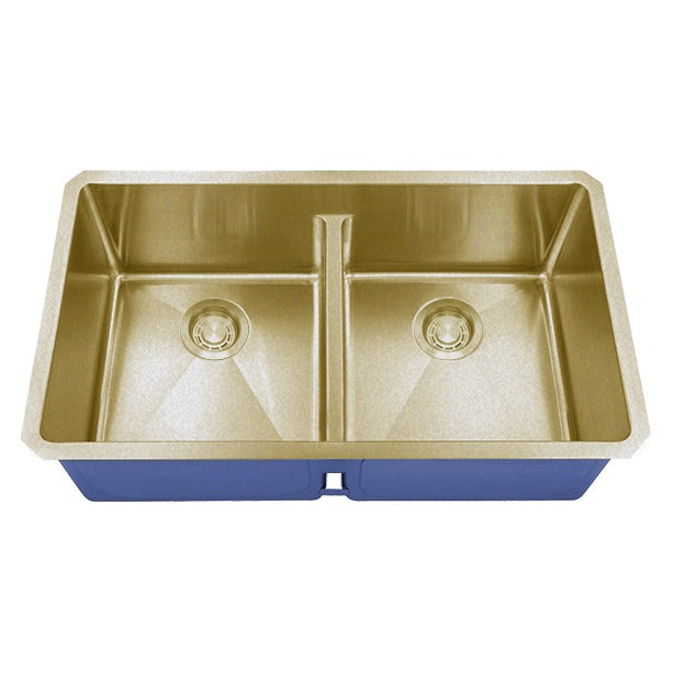 DAKOTA Dakota Plumbing Products DSM-5050LDGD Double Bowl Kitchen Sink