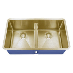 DAKOTA Dakota Plumbing Products DSM-5050LDGD Double Bowl Kitchen Sink