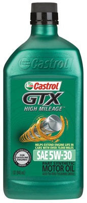 CASTROL Bp Lubricants 149D6A 5W30 Gtx High Mileage Motor Oil Qt