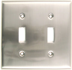 RUSTICWARE Rusticware 785SN Double Toggle Switch Plate Satin Nickel