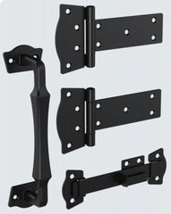 NATIONAL HARDWARE National Mfg N166-031 Rustic Modern Gate Kit Black