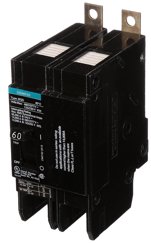 SIEMENS BQD260 CIRCUIT BREAKERS