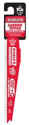 DIABLO Freud DS0606CWS 6in 6TPI Carbide Recip Saw Blade 5 Pack
