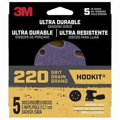 3M 3M Company DISC5IN5PK220 Sanding Disc 5 in 220 Grit 5 Pack