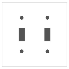 MULBERRY METAL PRODUCTS Mulberry 86072 Standard wallplate (2-gang 4.562 x 4.5 in)
