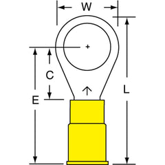 3M 3M 7010319492 Ring Terminal 12-10 Awg 3/8 in Crimp 50 Pack