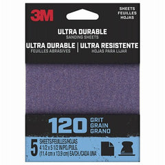 3M 3M Company 1/4SHT5PK120 Sandpaper Sheets 120 Grit 5 Pack
