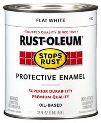 RUST-OLEUM Rust-oleum 7790-502 Flat White Enamel Paint 1 Qt