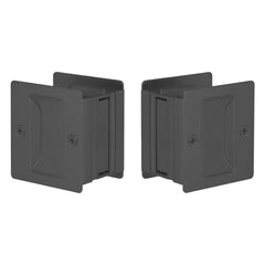EMTEK Emtek EEPDSQU64MB Square Pocket Door Lock Matte Black