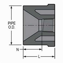 DURA PLASTIC Dura Plastic 838-211 Sch 80 Pvc Reducer Bushing