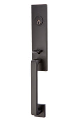 EMTEK Emtek 4818HLOUS19RH Helios Lever Tubular Handleset Flat Black