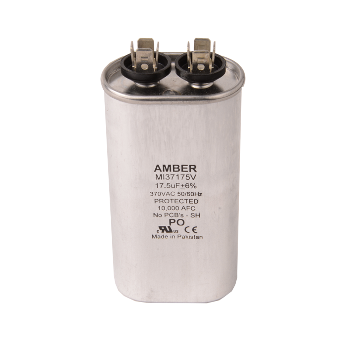 DIVERSITECH Diversitech 37175H Motor Run Capacitor 17.5 µF 370 VAC (Oval, Pack of 1)