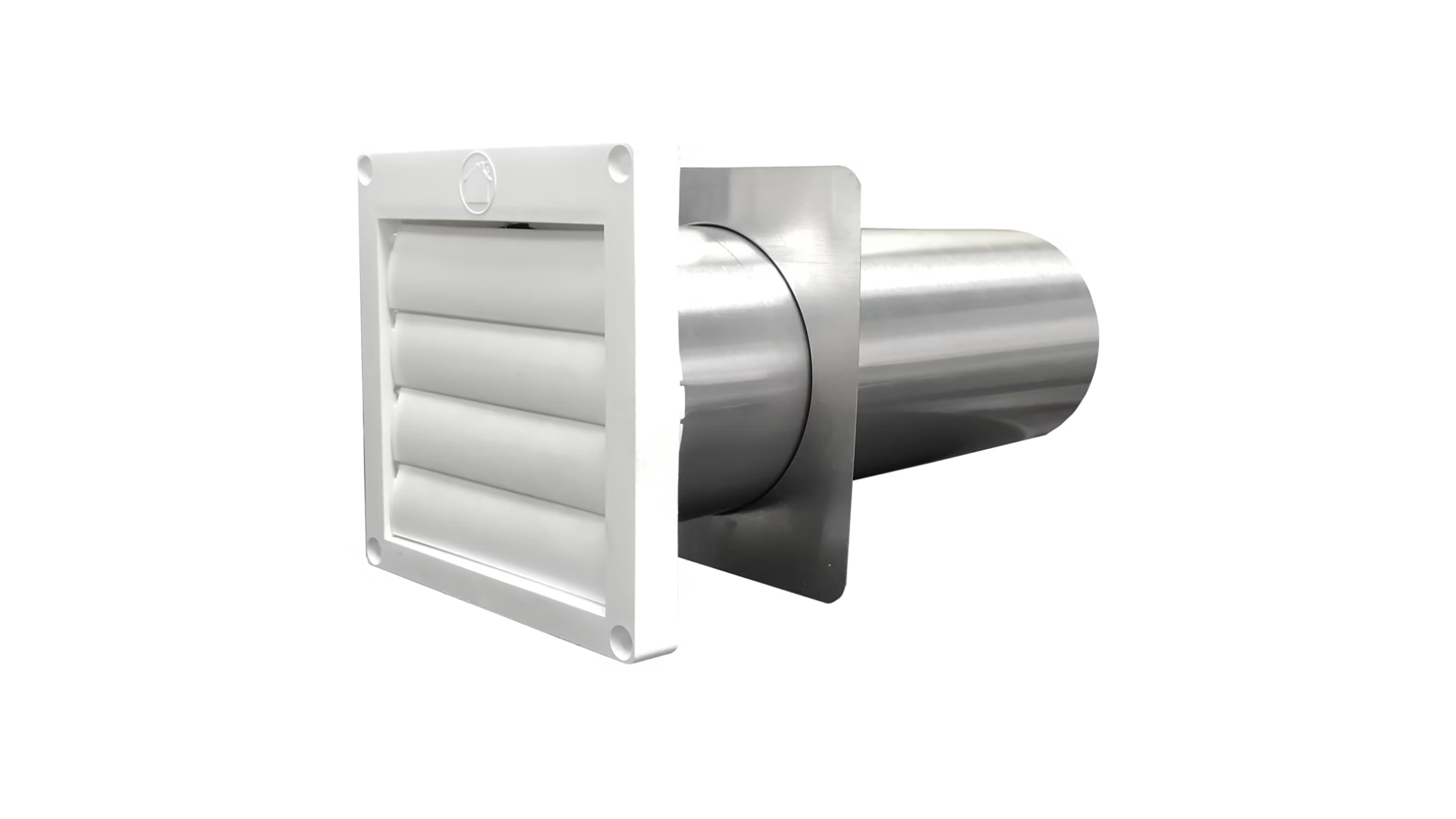 BUILDERS BEST Builder's Best 110282 4 Diameter White Molded Plastic Dryer Wall Vent Louvered Hood