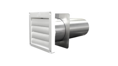 BUILDERS BEST Builder's Best 110282 4 Diameter White Molded Plastic Dryer Wall Vent Louvered Hood