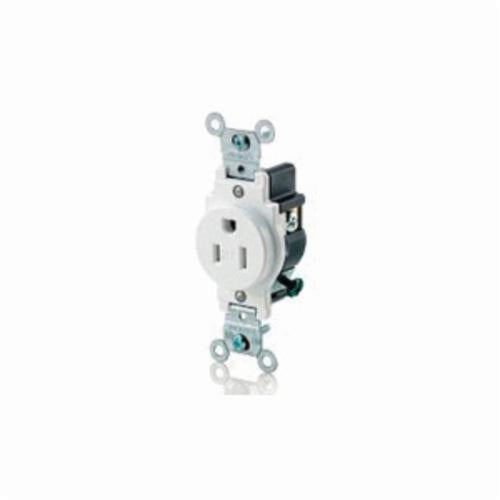 LEVITON Leviton T5020-I Duplex Self-Grounding Single Tamper Resistant Straight Blade Receptacle 125 VAC 20 A 2 Poles 3 Wires Replacement MPN