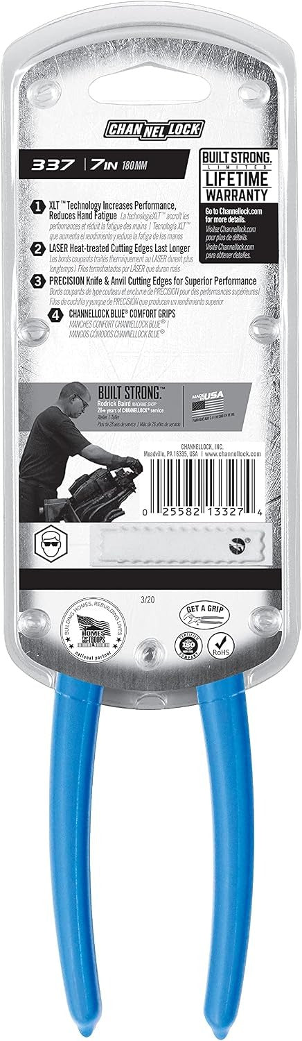 CHANNELLOCK Channellock 337 Diagonal Cutters 7 in. (Pack of 1)