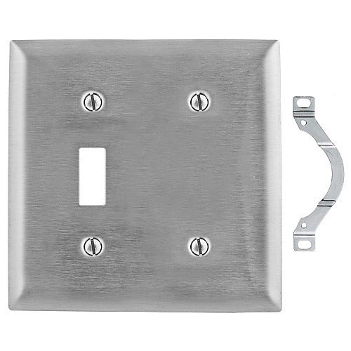 HUBBELL Hubbell Premise Wiring SS114 2-gang Switch Blank Wallplate