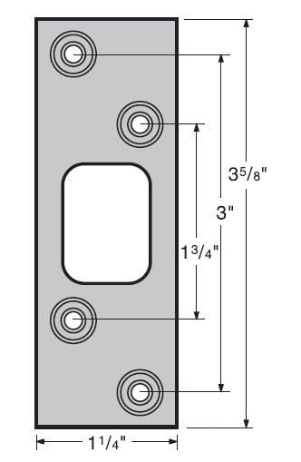 KWIKSET Kwikset 83222-027 Square Deadbolt Strike Plate