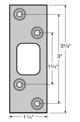 KWIKSET Kwikset 83222-027 Square Deadbolt Strike Plate