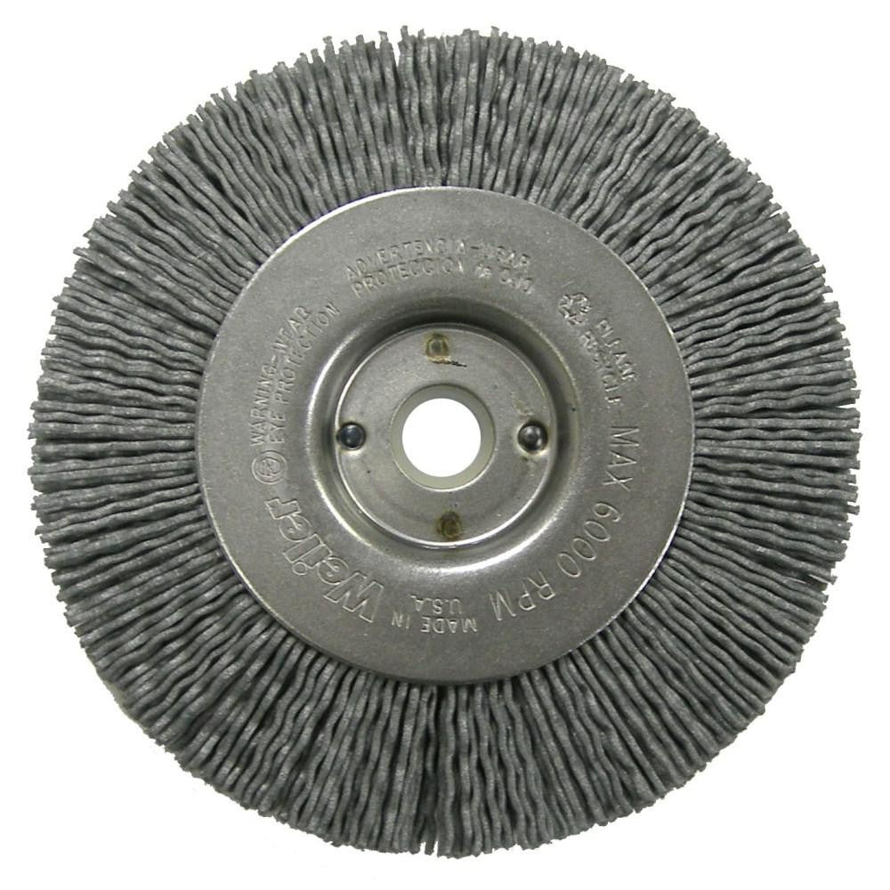 WEILER Weiler 31124 Wheel Brush 4 in Crimped Nylon 120 Grit